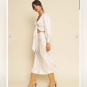 NWT Whimsy + Row Diana Skirt Sz XS Cream